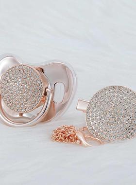 MIYOCAR SGS safe bling pacifier and pacifier clip BPA free