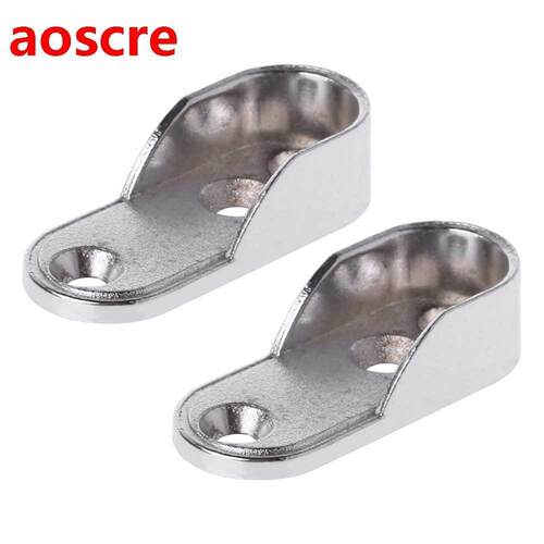 2pcs Wardroe Clothes Tue Support Closet Rod Pole End rack