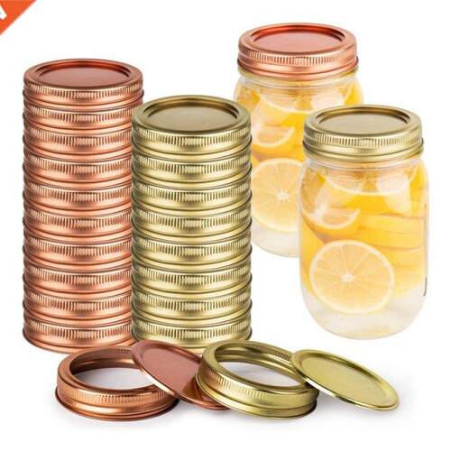 24 Sets Regular 70Mm Mouthcannng Lds And Bands,Mason Jar L