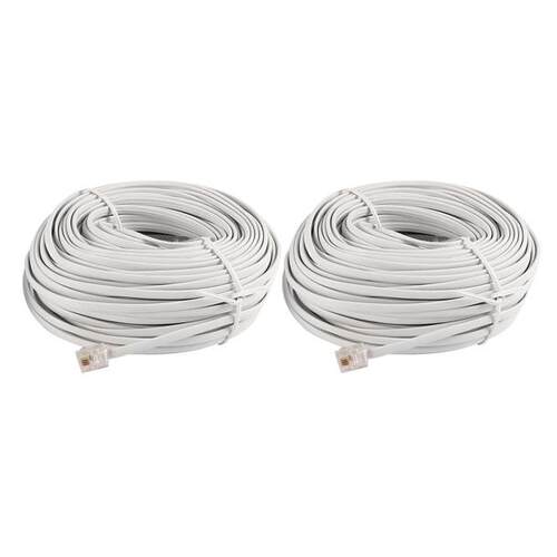 0M 98ft RJ11 6P4C Telephone Extension Cable Connector Off W