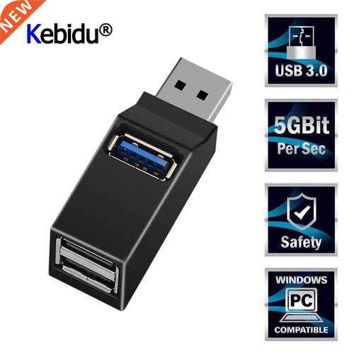 Portable Mini 3 Ports USB 3.0 Hub High Speed Data Transfer S