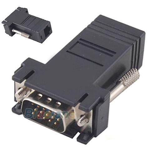 VGA Extender Male to LAN CAT5 CAT6 RJ45 Ethernet Cable Femal