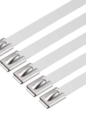 High Quality 10pcs 250mm x 12mm Stainless Steel Cable Zip Ti