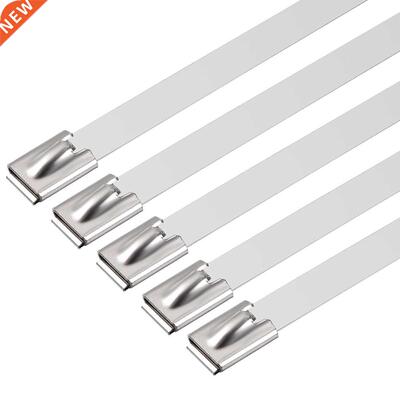 High Quality 10pcs 250mm x 12mm Stainless Steel Cable Zip Ti