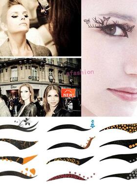 4 Pairs/set Eyeshadow Eyeliner Sticker Eyebrow Sticker Tatto
