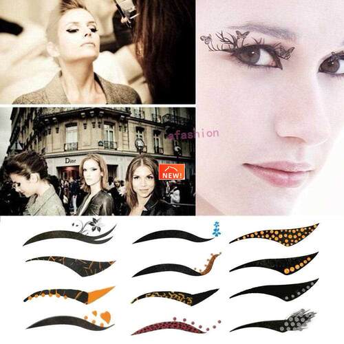 4 Pairs/set Eyeshadow Eyeliner Sticker Eyebrow Sticker Tatto