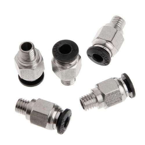 5Pcs Pneumatic Fittings PC4-M6 ore 4mm For 4mm PTFE Tue Co
