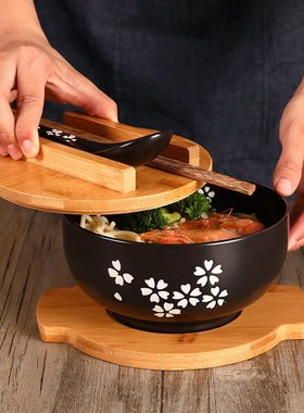 Tableware ceramic bowl ramen  eat noodle  household