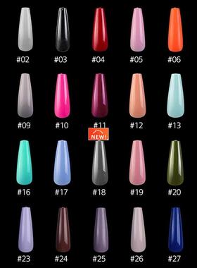 Muti-color New 100pcs Fake Nails T-Shape Candy Color Ballet
