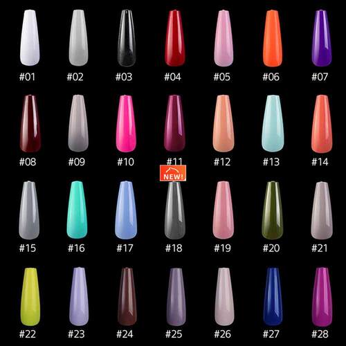 Muti-color New 100pcs Fake Nails T-Shape Candy Color Ballet