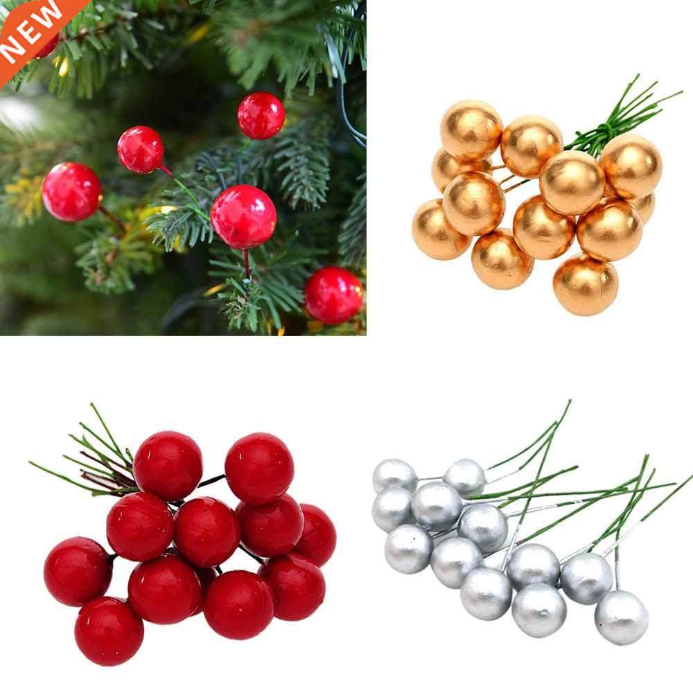 12Pcs Christmas Tree Decoration Simulation Cherry Christmas