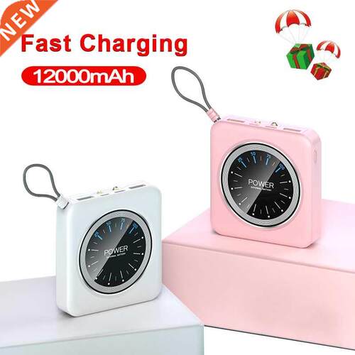 For iPhone Micro USB Type C 30000mAh Mini Mobile Charger Pow