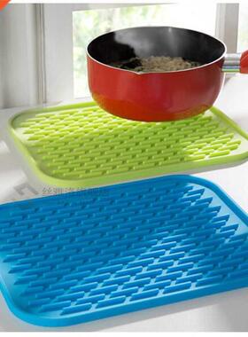 Non-Slip Heat Resistant Mat Silicone Coaster Cushion Pot Hol