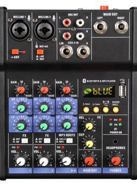 4 Channel USB Bluetooth 48V Power Stereo Sound Card Audio i