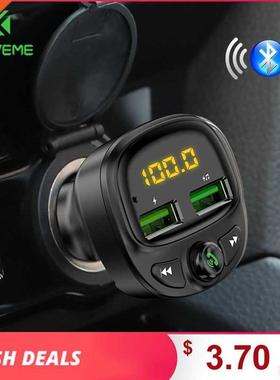 FLOVEME 3.4A Fast Car Charger Fm Transmitter Bluetooth Dual