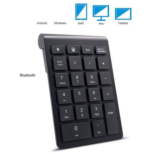 Black Keyboard 22 Keys MIni Numpad Bluetooth-compatible Num