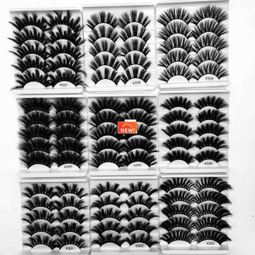 3/5/7 pairs 22mm-25mm 3D False Eyelashes Fake Lashes Long