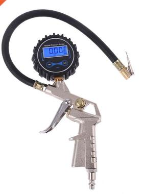 Digitl Tire Infltor with Pressure Guge Hose nd Chuck Cli