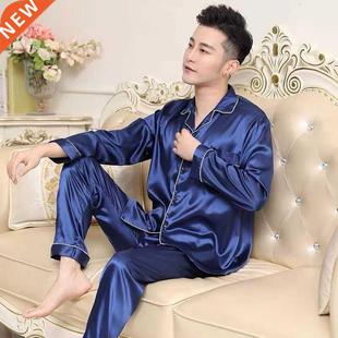 2021 Silk Pajamas Plus Size Men Solid Cute Pajamas for Men S