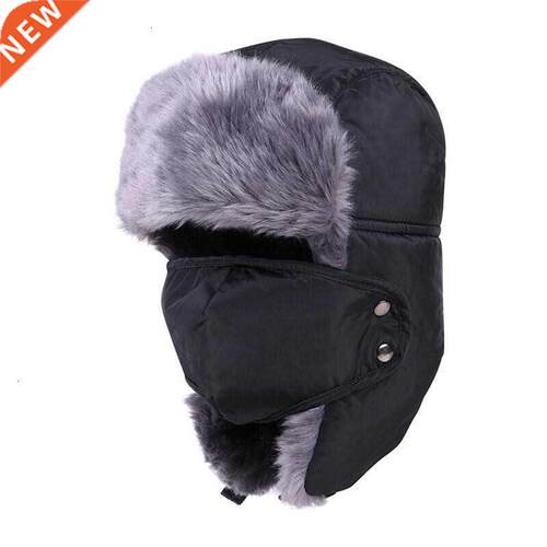 new Balaclava Earflap Bomber Hats Caps Scarf Men Women Russ