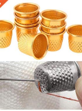 10pcs Gold Color Sewing Thimbles Metal Finger Protector Tool