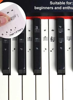 32/37/54/61/88 Key Pano Stckers PVC Transparent Pano Keyb