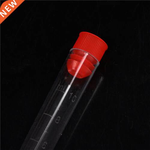 10Pcs New 16x100mm Clear Plastic Test Tubes With Caps Lab Ro