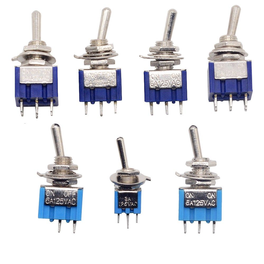 5 Pcs AC ON-ON SPDT 2 Position Latching Toggle Switch 6A 125