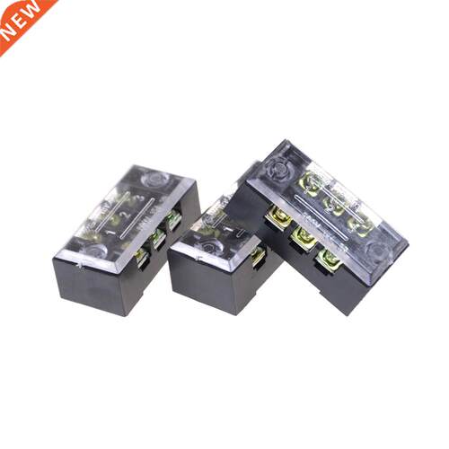 3pcs Dual Row 3 Position Screw Terminal Block Strip 600V 15A