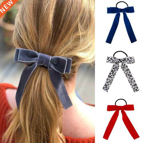 Korean Girl Hair Rope Velvet Scrunchie Leopd Elastic Hair