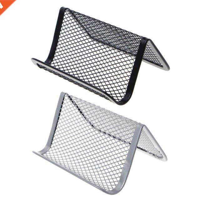 1Pc Metal Mesh Business Card Holder For Desk Office Business