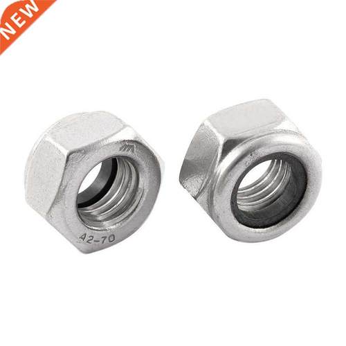 2pcs M14x2mm 304 Insert Lock Anti-loose Hex Nuts