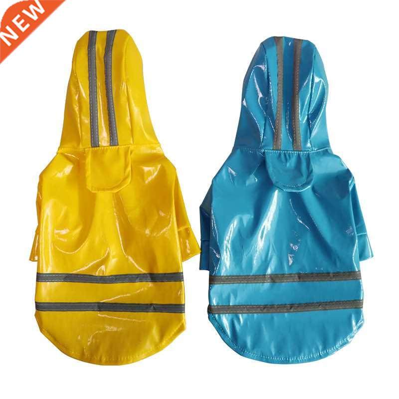 Pet Dog Raincoat Waterproof Dog Clothes PU Reflective Dog Ho