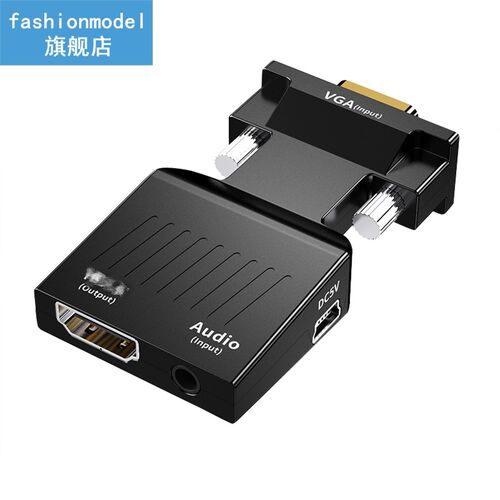 Durable VGA to HDMI-compatible Converter with Audio Video Ad