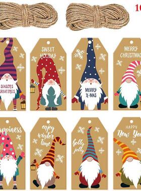 100pcs/Set Merry Christmas Tags Kraft Paper Card Gift Label