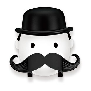 Moustache Shape Plastic Shaver Holder Bathroom Storage Rack