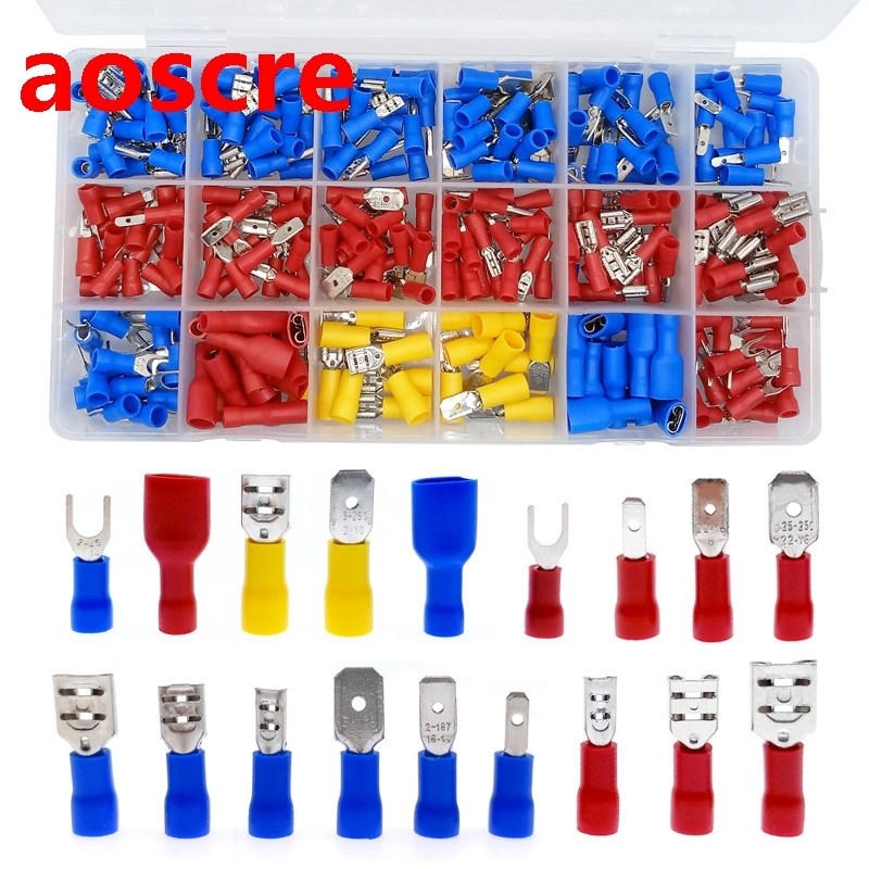 330pcs Assorted Full Insulated Fork U-type Set Terminals  Co
