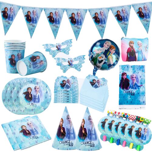 Princess Frozen 2 Party Supplies Disposable Tableware Carto