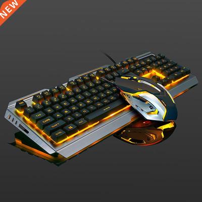 V1 USB Wired Ergonomic Backlit Mechanical Feel Gaming Keyboa