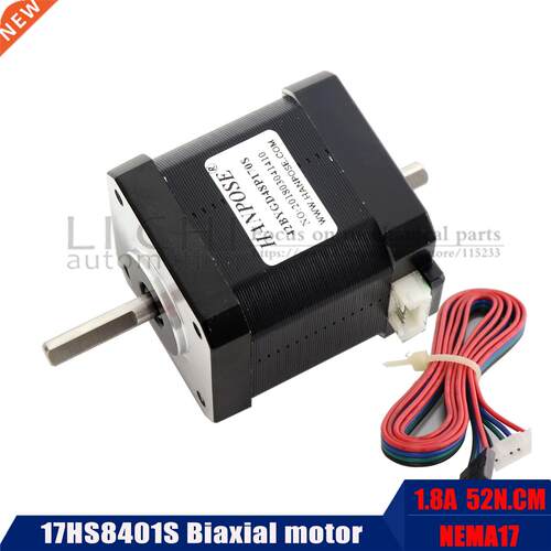 1PCS double shaft motor 4 lead 42 motor 52N.cm 17HS8401S S