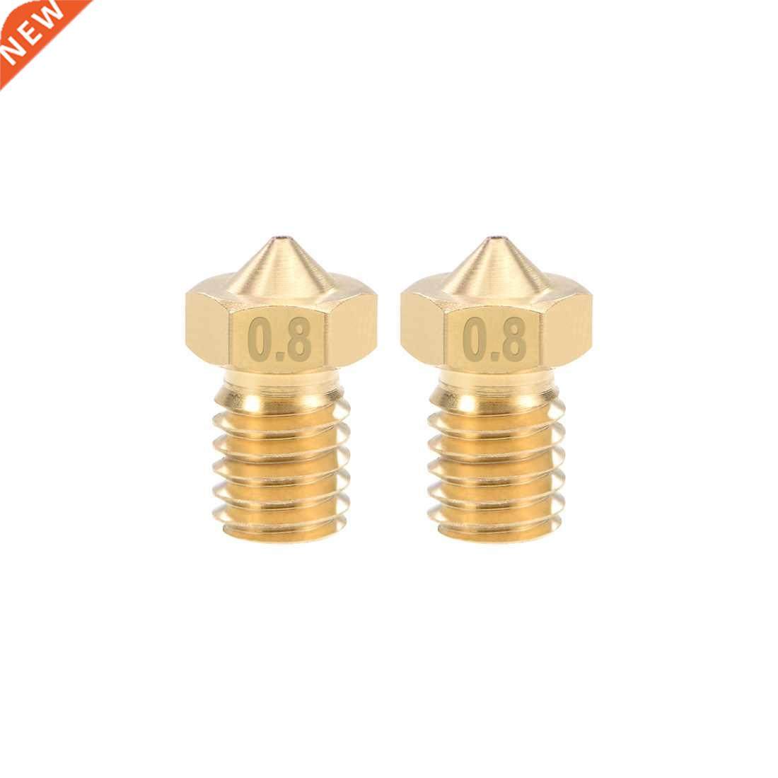 2pcs 0.8mm D Printer Nozzle Head M6 Thread Replacement 适用