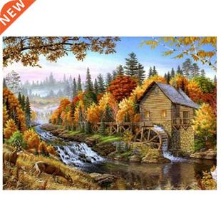 Landscape Villa House DIY Stitch Painting Cross Full Diamond