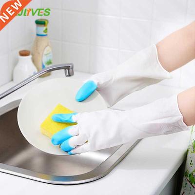 Kitchen Durable Waterproof Gloves Dishwashing Housework Clea