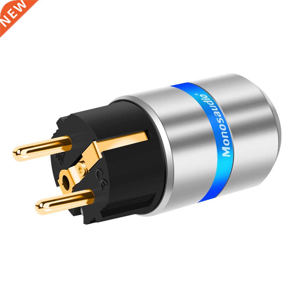 E106G/F106G 99.99% Pure Copper 24K Gold Plated Schuko Power