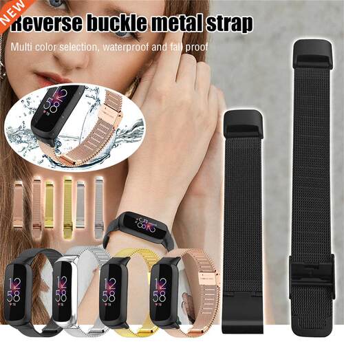 Steel Watch Band For Fitbit Luxe Wristband Bracelet With Con