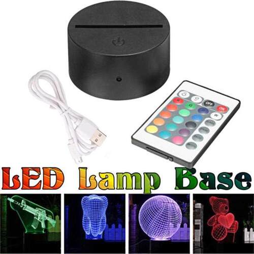 Led lamp base USB Cable Touch switch Modern Black USB Cable