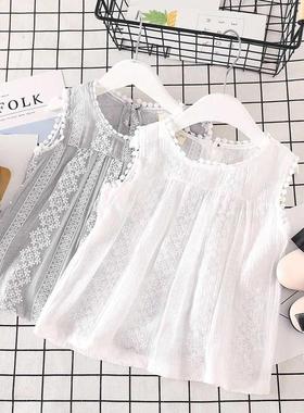 Kids T Shirt Summer Sveless Children Tshirt Girls Flower