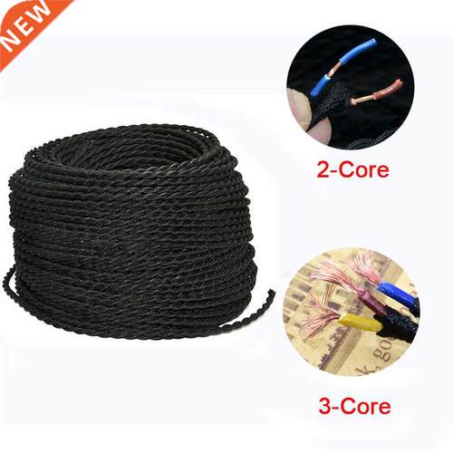1/2/5/10 eter Vintage Twist 2 3 Core Braided Fabric Cable F