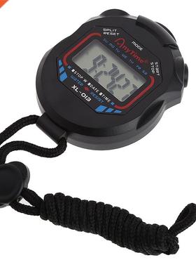 Classic LCD Chronograph Sports Stopwatch Timer w/string