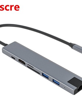 USB C Hub Adapter 7 in 1 Type C Hub with 4K@30Hz HDMI-Compat